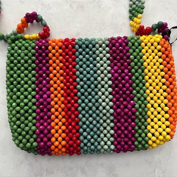 Cynthia Rowley Rainbow Beaded Crossbody Bag - Picture 8 of 11